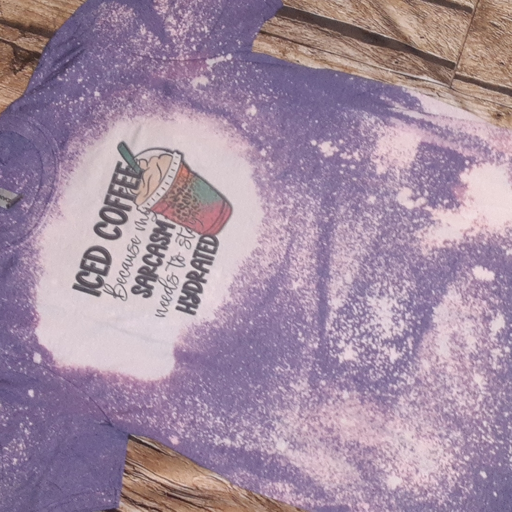 Iced coffee bleached tshirt